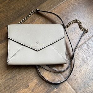 Kate Spade Beige Clutch with Chain Strap